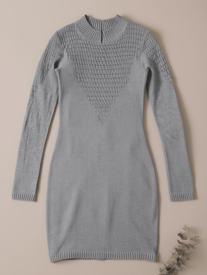 Vestido Gris de Punto