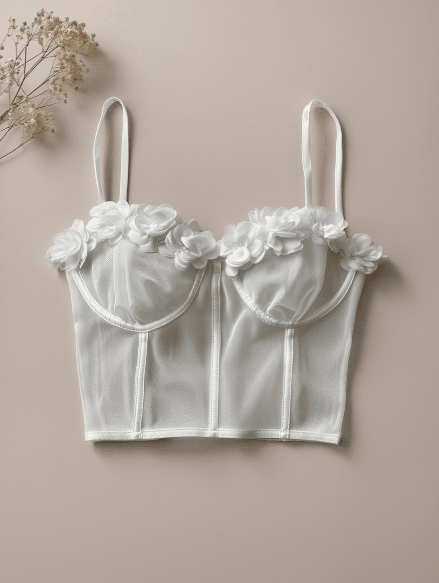 Top Blanco Floral